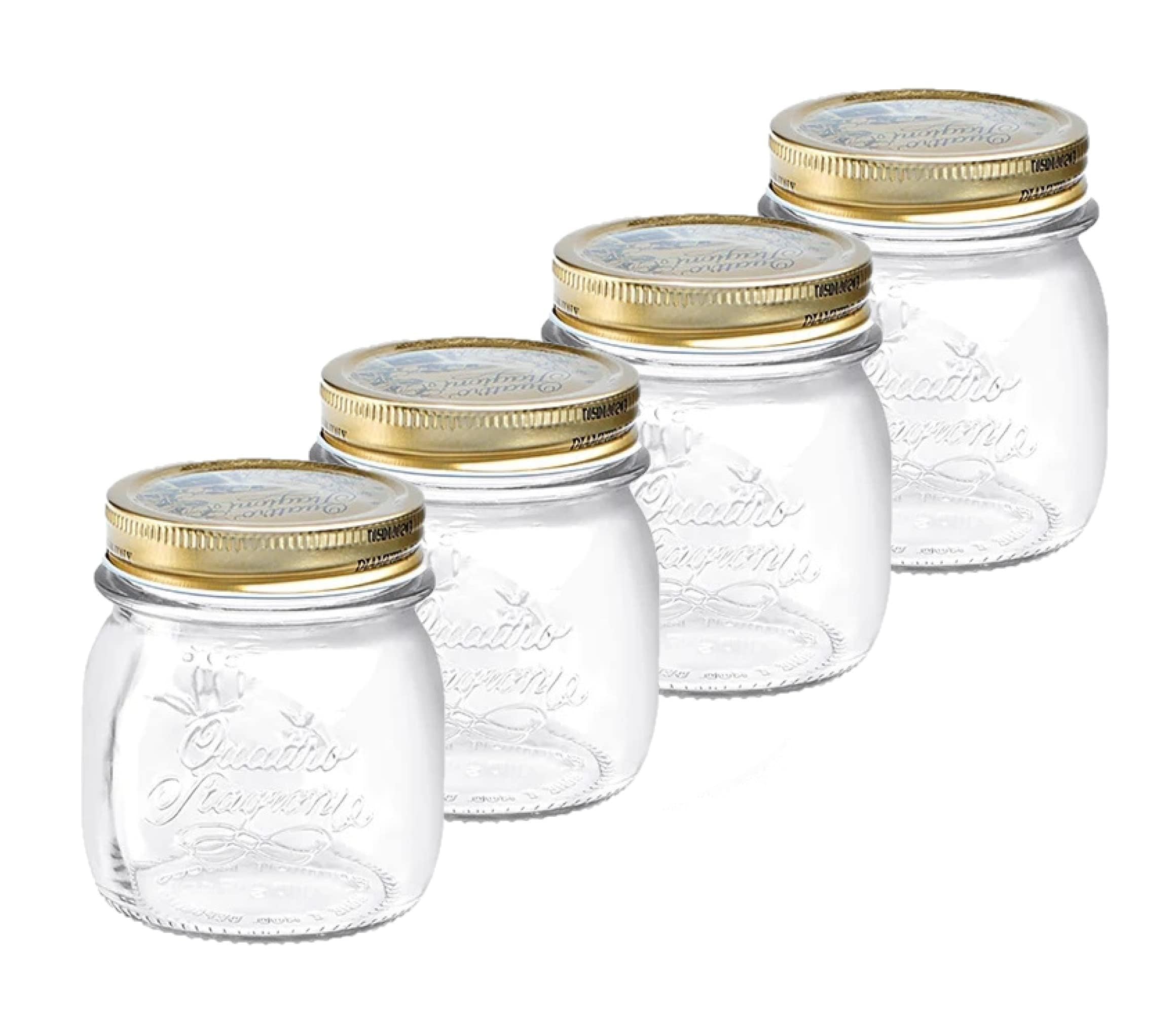 Bormioli Quattro STAGIONI-15CL 357760-CBB Set of 4 Airtight Jars Transparent