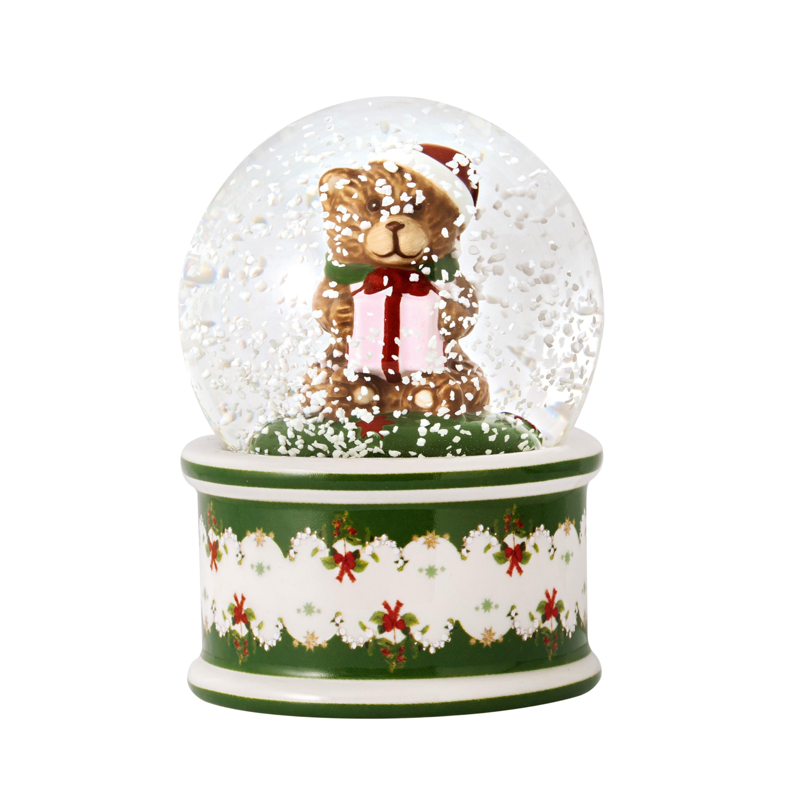 Villeroy & Boch – Christmas Toys Snow Globe Small "Bear", Christmas Decorations, Xmas Decoration Indoor, Porcelain/Glass