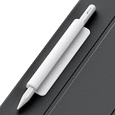 ELETIUO Silicone Pencil Holder Sleeve,Compatible with Apple Pencil (USB-C),Apple Pencil 1st/ 2nd Generation,Strong Adhesive Sticky Attached to iPad Case for Stylus Pens,White