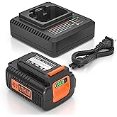 40V Replacement for Black and Decker 40V Lithium Battery LBX2040 LBX2540 LBXR36 LBXR2036 LBX1540 LST136 LST540 with LCS40 LCS36 Black and Decker 3.5Ah Battery Charger