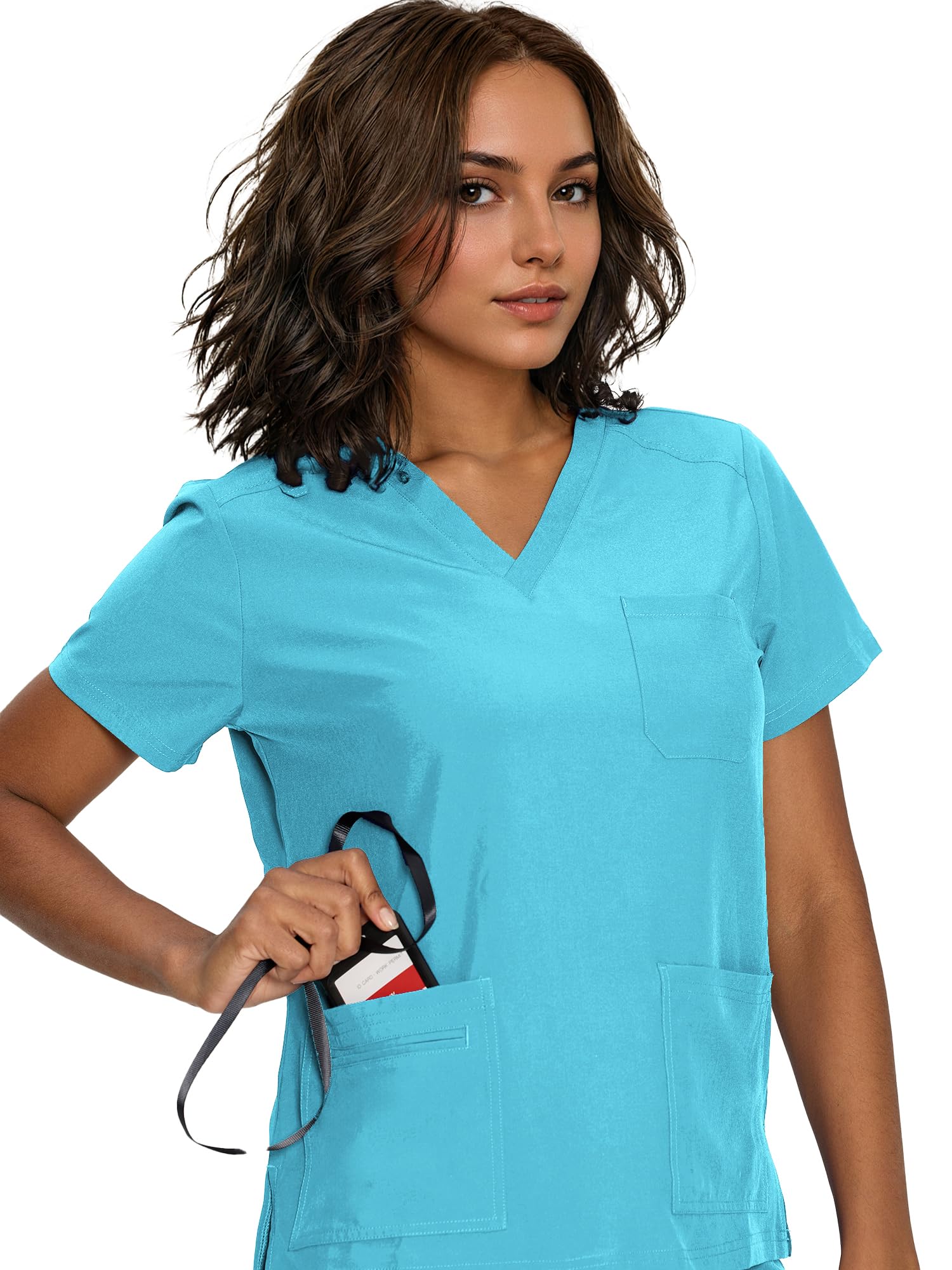 floralhue Scrubs for Women, V-Neck Scrubs Top