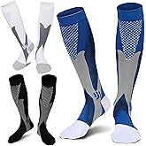 ZFiSt 3 Pair Sport Compression Socks Men Women, Compression Stocking Nurse Socks for Edema Travel