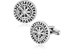 Bandmax Mens Cufflinks Stainless Steel Viking/Skull/Masonic Cuff Links for Men Best Gift for Father Husband Son