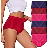 PPBYS Womens Underwear Pack,C Section High Waisted Tummy Control Moisture-Wicking Brief Underwear,plus size Panties 6Packs