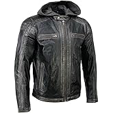 Milwaukee Leather Premium Men's Leather Fashion Casual Jackets and Coats with Hoodie | SFM