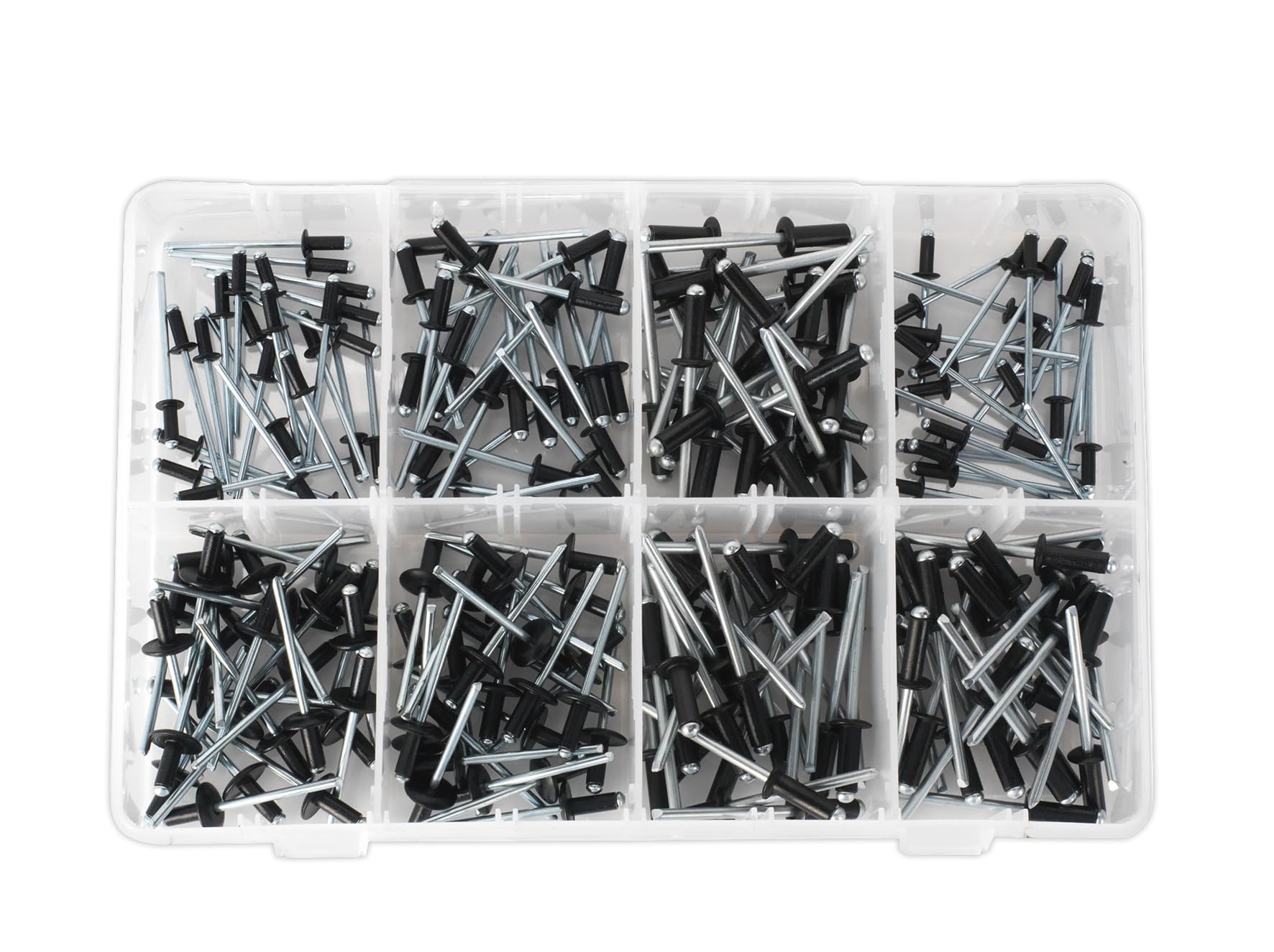 Sealey Rivet Assortment 200pc Black Anodised