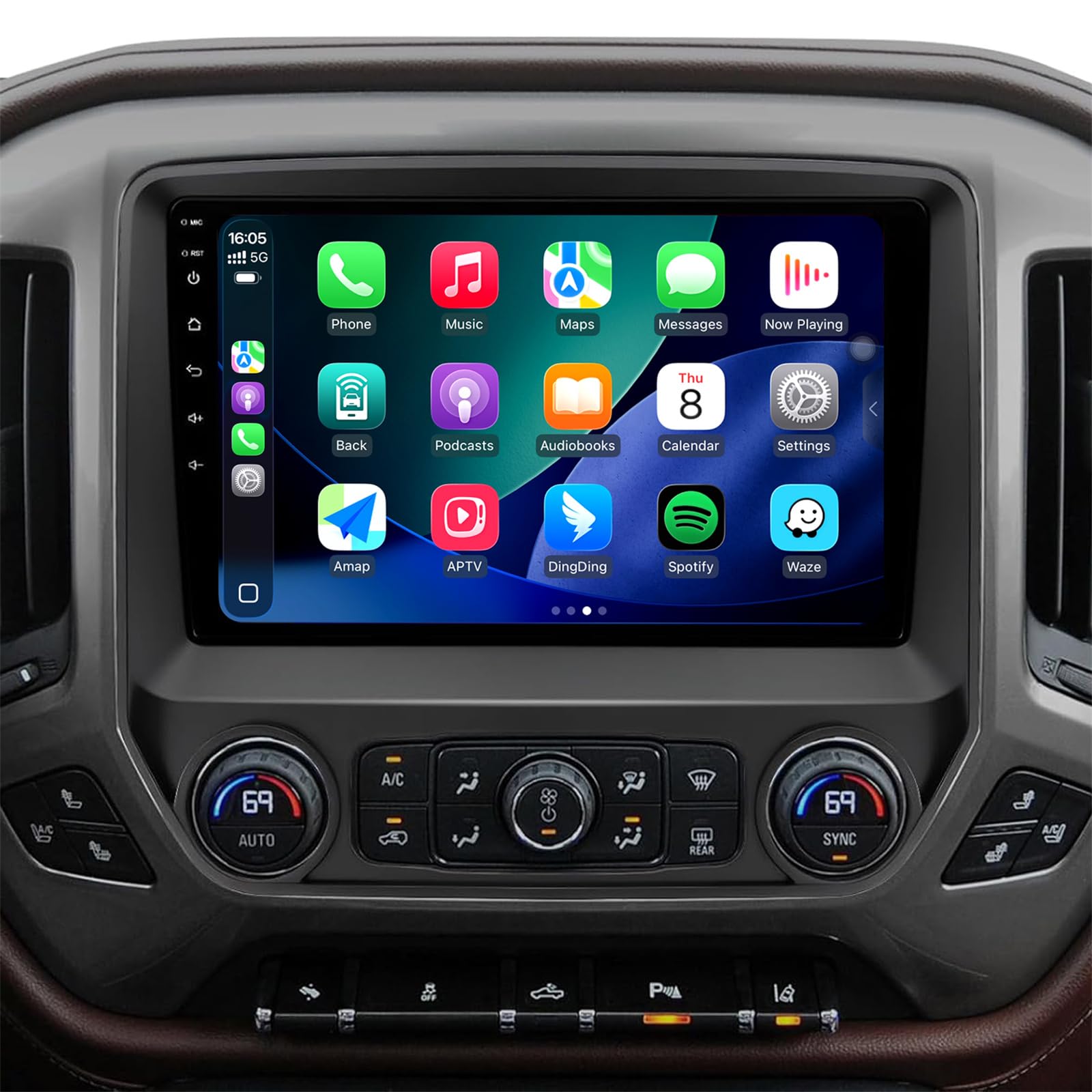Photo 1 of 10.2" Android 13 Car Radio Stereo for Chevrolet Silverado/GMC Sierra 2014-2018, Plug and Play Head Unit, Support CarPlay & Android Auto, FM/AM