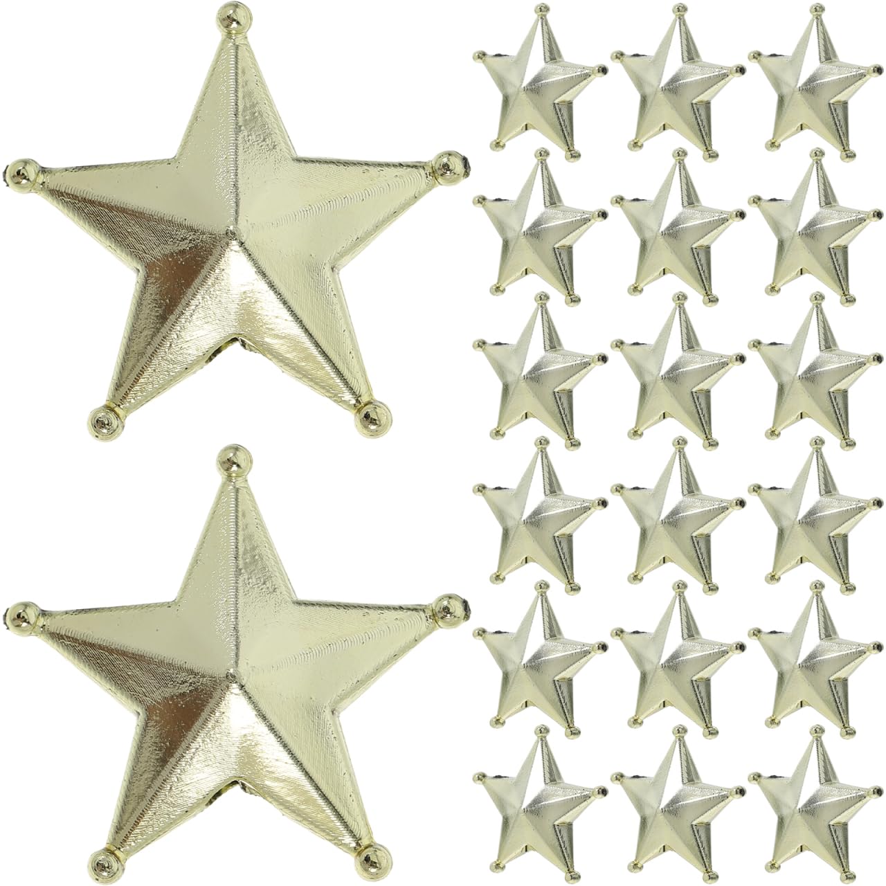 Toyandona Mini Star Tree Topper 0.75 Inch Five-Pointed Christmas Pentagram Ornament for Diy Holiday Decoration and Crafting