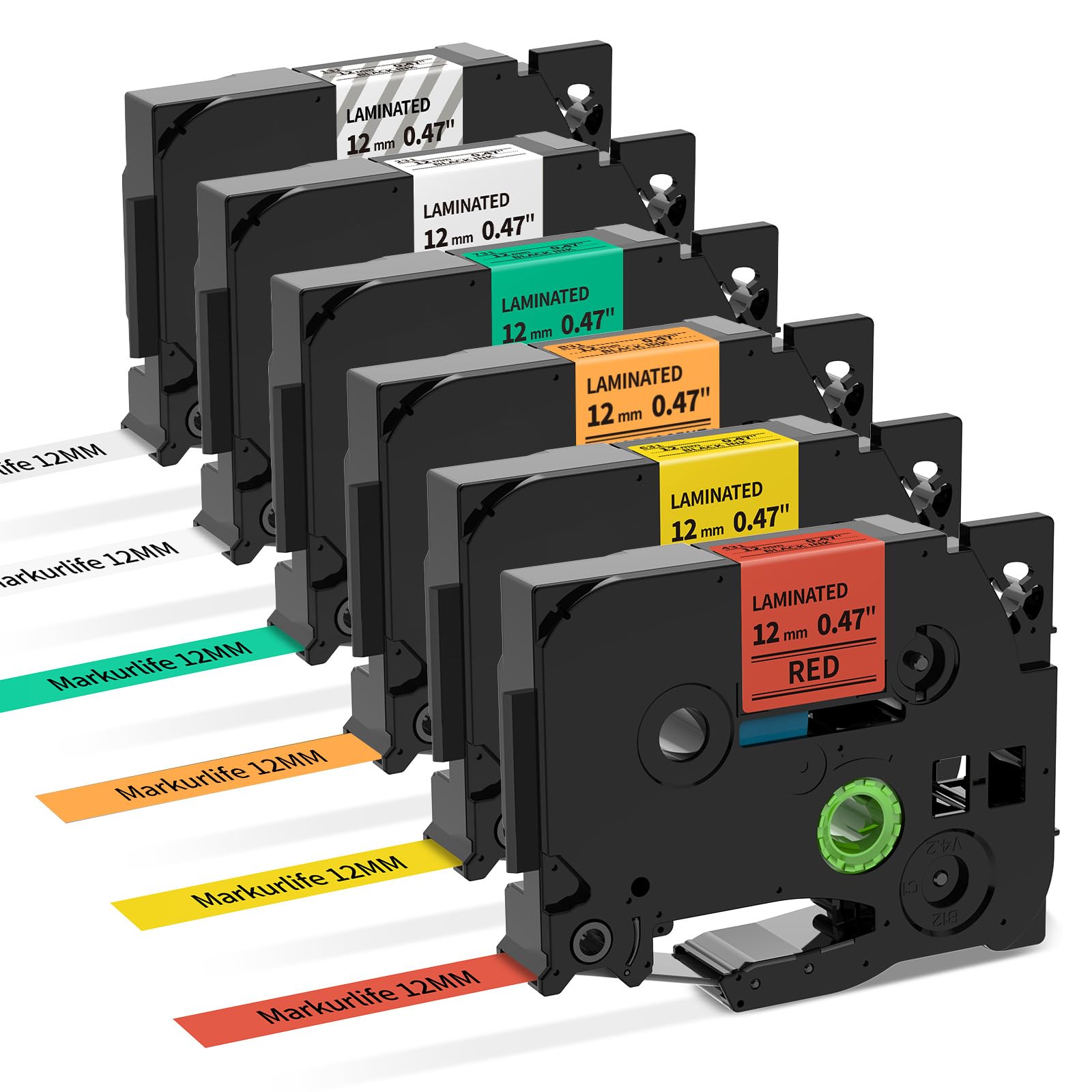 Label Maker Tape Replace for Brother Label Printer Tape 12mm TZe231 TZe131 TZe431 TZe531 TZe631 TZe731 Compatible with Brother P-Touch PT-H100 PT-H110 PT-H101 PT-H200 PT-D210VP PT-E110 PT-P710BT E550W