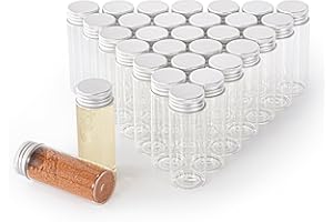 40ml Glass vials 30pcs,With aluminum screw cap30pcs Clear Glass Bottles