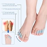 DYKOOK Pinky Toe Separator 6Pcs 3-Hole Toe Cushions Tailors Bunion Corrector view 5