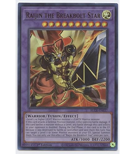 Amazon.com: yugioh - Idaten The Conqueror Star BLRR-EN039 Ultra Rare 1st  Edition