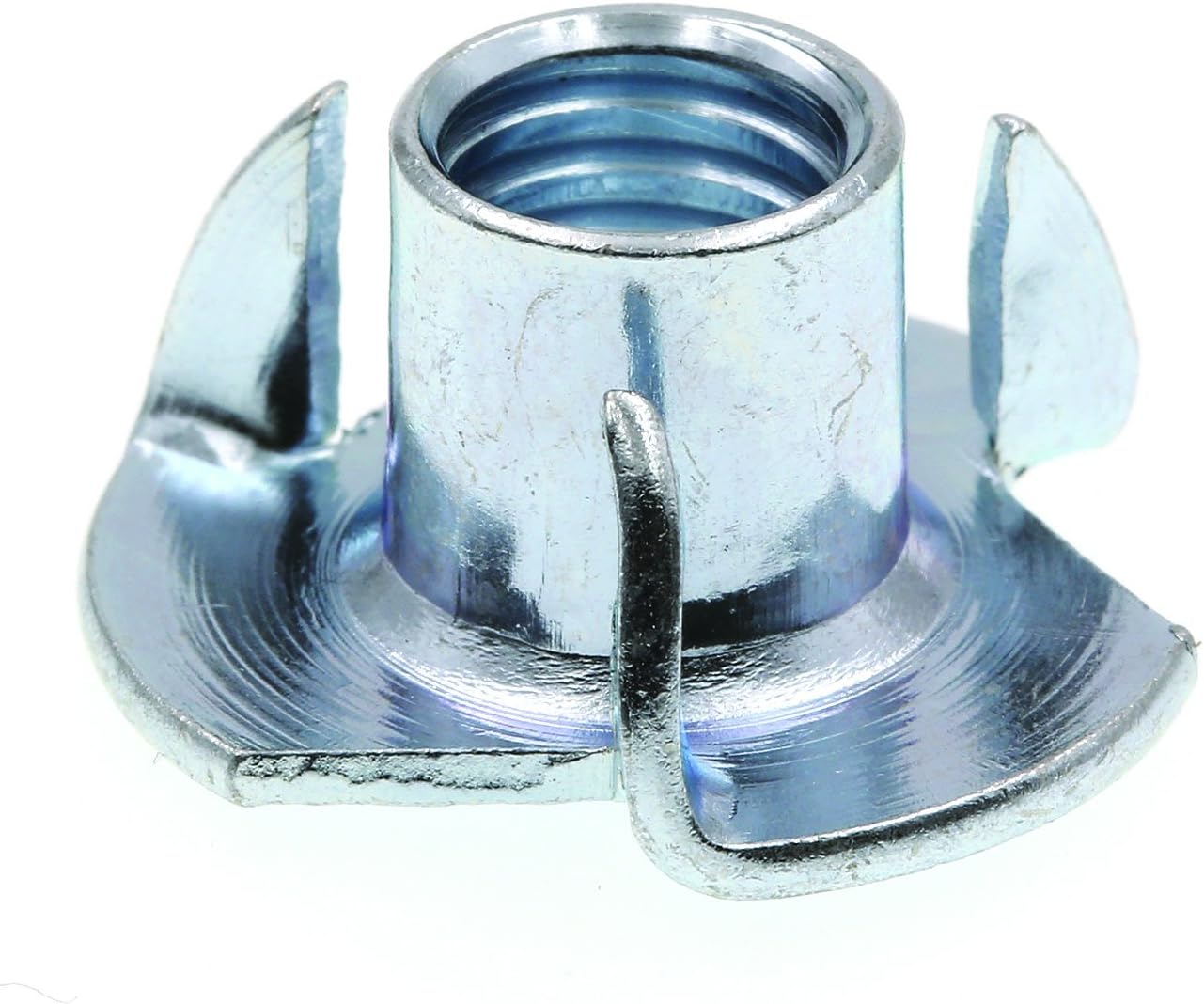 Prime-Line 9078051 T-Nuts, 3-Prong, 3/8 in.-16 X 7/16 in., Zinc Plated Steel, 25-Pack