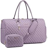 LOVEVOOK Travel Duffle Bag, Weekender Bag for Women with Toiletry Bag, Carry on Overnight Bag with Shoe Compartment, Gym Duffel Bag with Wet Pocket, Mommy Hospital Bags for Labor and Delivery