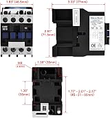 Heschen CJX2-1810 AC Contactor 220V 50/60Hz 3P 3 Pole 18A DIN Rail view 2