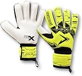 Precision Fusion X Flat Cut Essential Goalkeeping Gloves Fluo Yellow 9