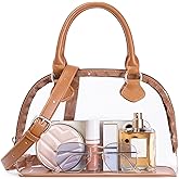BOSTANTEN Clear Bag for Stadium Approved Top Handle Crossbody Purses Barrel Handbag for Events, Concerts, Travel, Daily Use