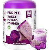 2LB Purple Sweet Potato Powder Bulk, 100% Natural Food Coloring for Baking | Vegan, additive-free, value pack for cakes, cookies, breads, frosting and drinks, resealable jar, 100% natural, 907g
