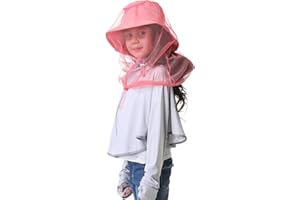 Tibeha Kids Mosquito Net Hat| Bug Cap UPF 50+ Sun Protection for Beekeeping Garden Fishing