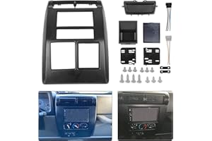 OKPARZ Compatible for Double DIN Dash Radio Bezel Center Trim Panel 1997 1998 1999 2000 2001 2002 Jeep Wrangler TJ 95-6549
