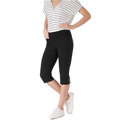Buckle Black Fit Buckle Capri Jeans Women's Comfort Waist Capri