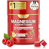 Magnesium Glycinate Gummies 500mg – Sugar Free Magnesium Gummies for Sleep, Stress, Muscle & Nerve Support – for Adults & Kids 4+, Vegan, No Melatonin (Raspberry Flavor, 60 Count)