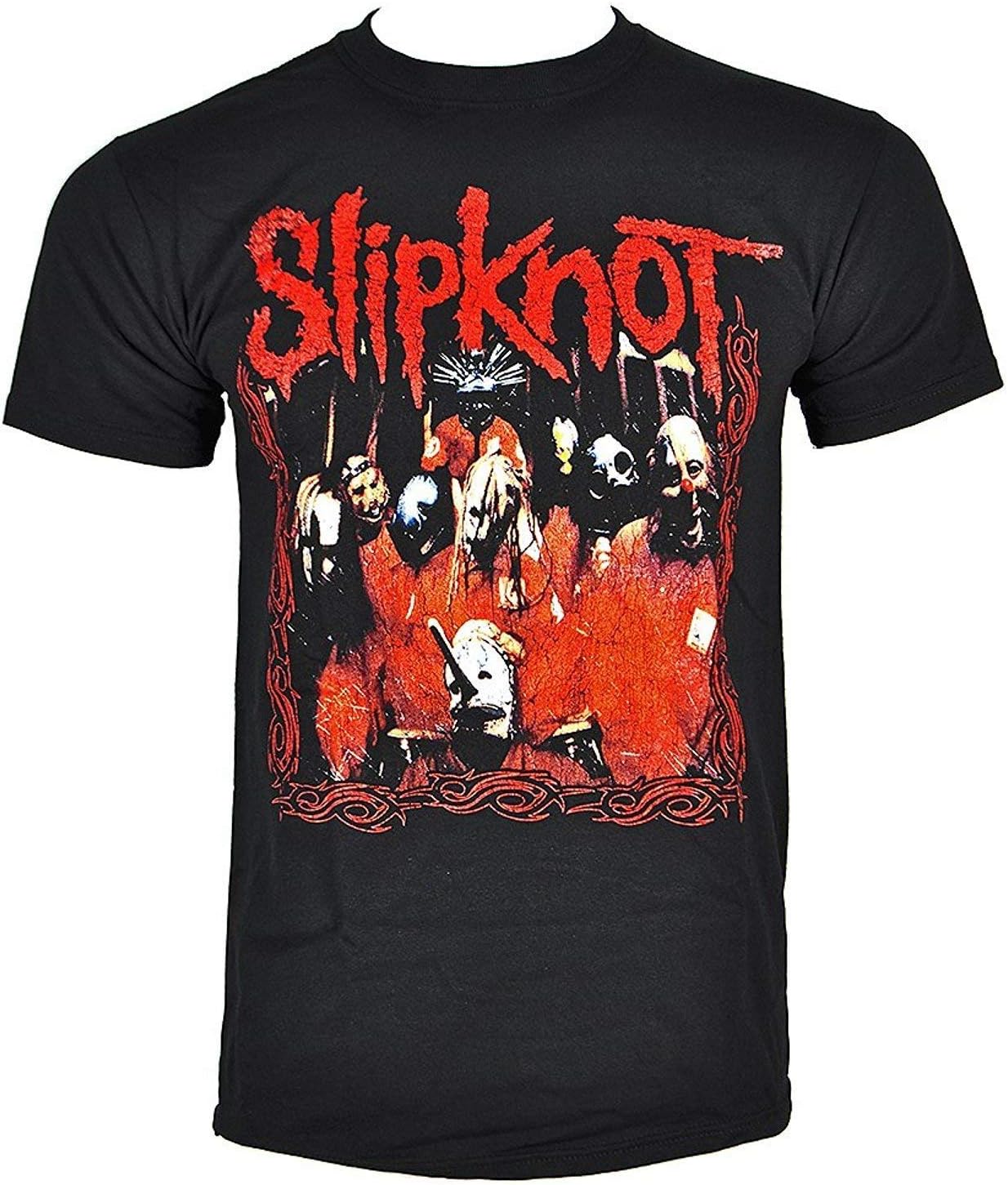 Mens Official T Shirt Tee Tops Slipknot Corey L Joey Hip hop Hipster Premium (Black, M)