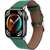 Italy Genuine Leather Bands Women Men Compatible with Apple Watch 38mm 41mm 40mm 42mm 44mm 45mm 46mm 49mm, iWatch Straps Smartwatch Replacement Band for Ultra SE 3/2/1 Series 11 10 9 8 7 6 5 4 3 2 1