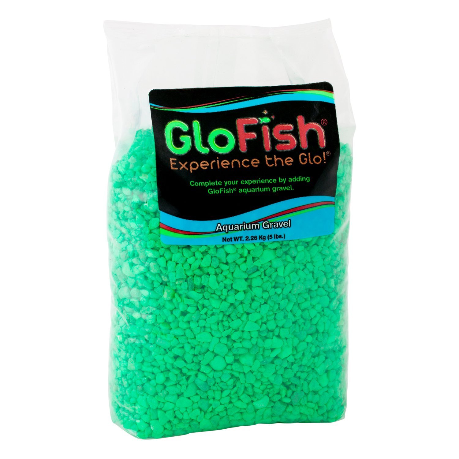 GloFish aquarium Gravel 5 Pounds, Black With Fluorescent Accents