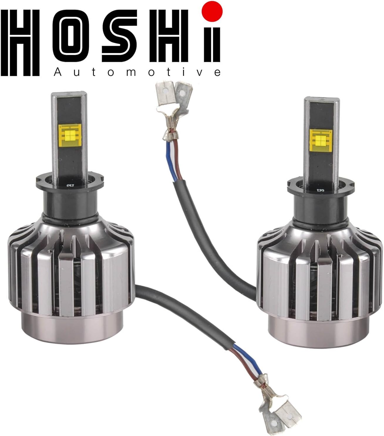 Hoshi LED Headlight (H3) - Ultra Clear 6000k True White Light at 8,000Lm LEDs Lighting, Japanese reliability/low heating. Internal ballast, unibody design with CANBUS,
