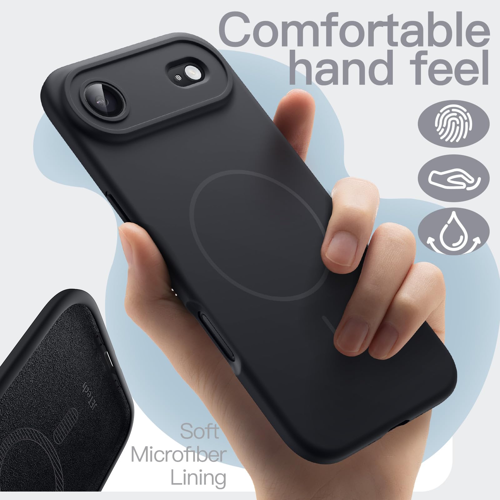 JETech Magnetic Silicone Case for iPhone 17 Air 6.5-Inch Compatible with MagSafe