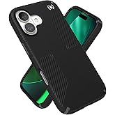 Speck PRESIDIO2 Grip for iPhone 17 Case, MagSafe-Compatible, Slim Protective Case, Black/Slate Grey/White