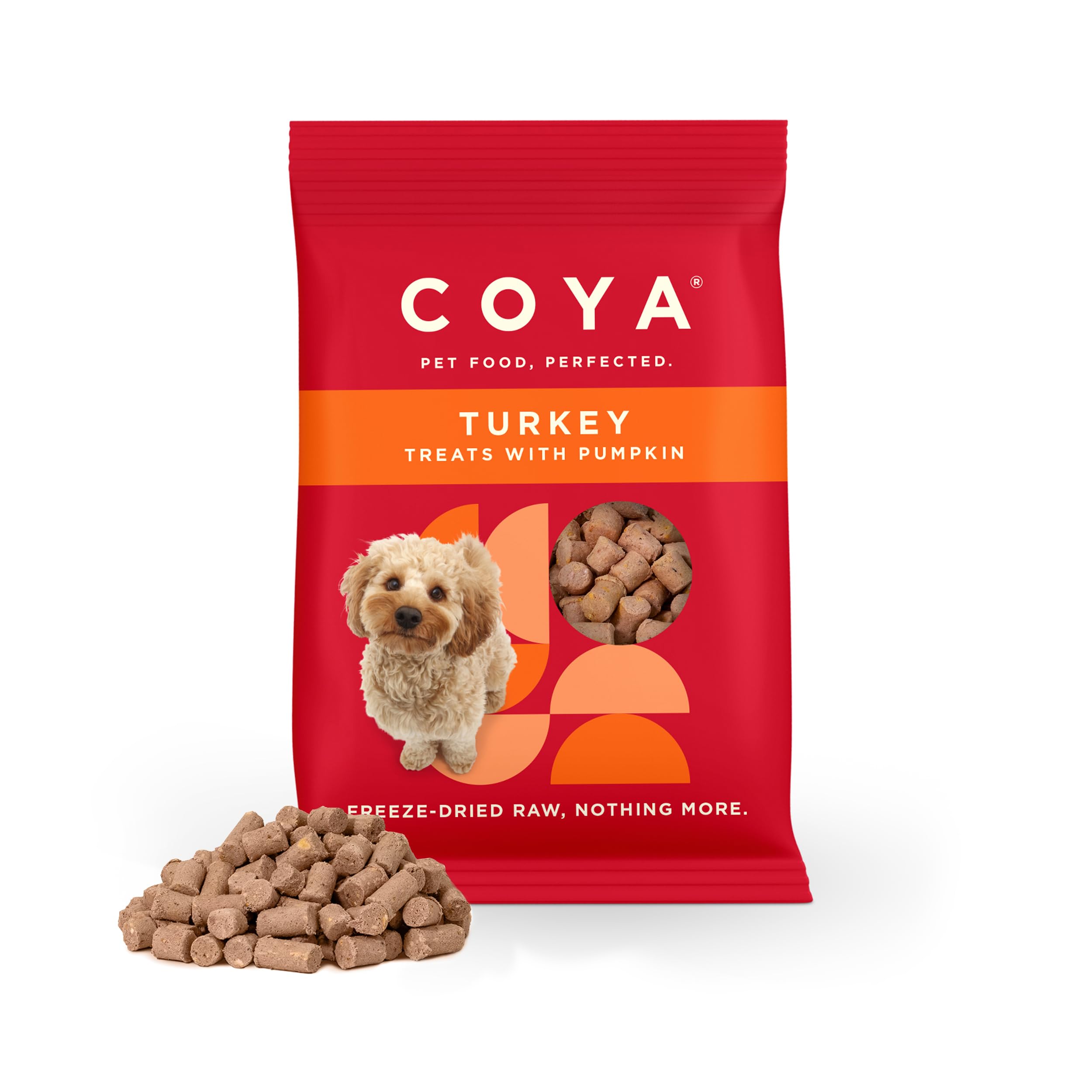 COYA Freeze Dried Dog Treats, Turkey (12 x 40g) Hypoallergenic & Grain Free, Made With 90% Meat & 10% Pumpkin | Raw Dog Treats In A Easy Freeze-Dried Solution, Raw Without The Chore