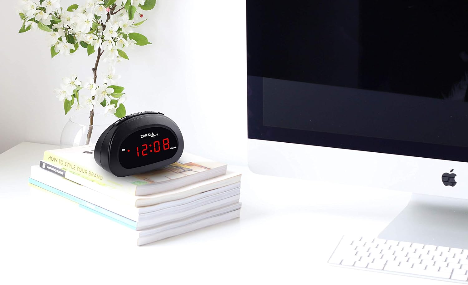 ZAPALA expert LED Digital Alarm Clock, Desk Bedside Clock with Snooze Function, Battery Backup and Mains Powered (Black) - Image 4