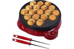 Health and Home Electric Takoyaki Maker With Free Takoyaki Tools - Specialty & Novelty Cake Pans for Takoyaki Octopus Ball, P