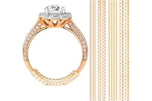 OntaRyon Ring Size Adjuster – Rubber Tightener for Gold Rings – Silicone Guards for Loose Rings – 4 Sizes Jewellery Spacers – Gold Resizer for Men and Women – 8 Spirals – Comfortable Wear