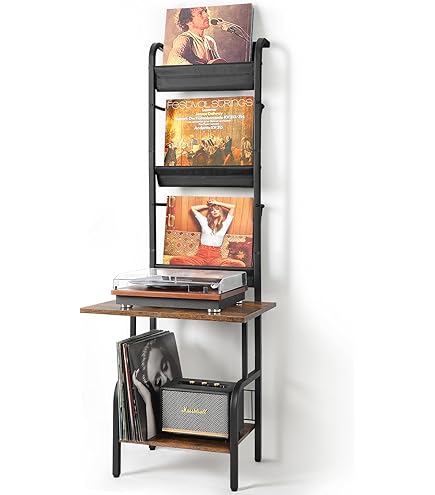 Amazon.com: X-cosrack Record Player Stand with Storage up to 100