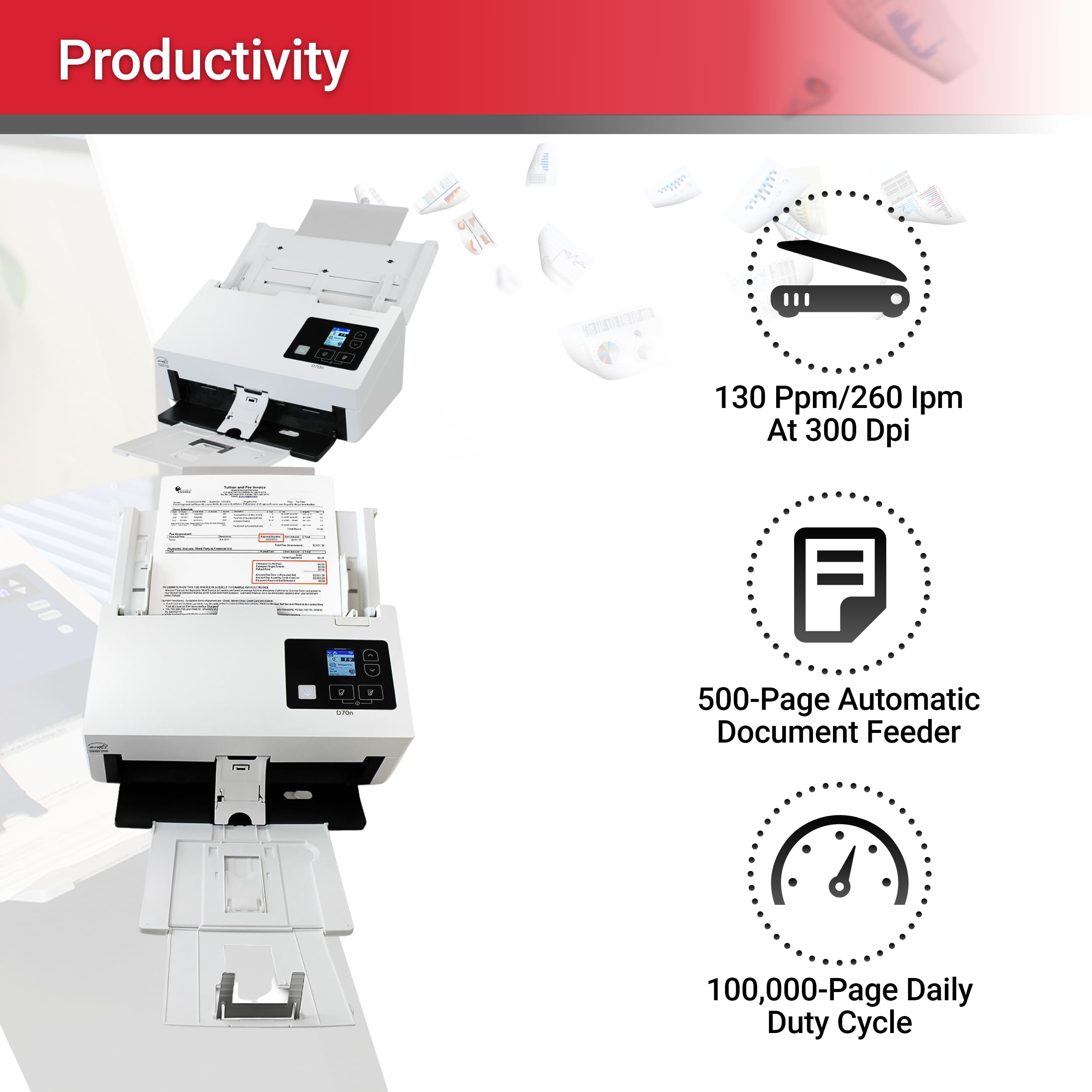 Xerox D70n Duplex Production Scanner with Document Feeder