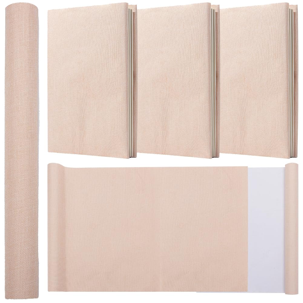 CRASPIRE 130 x 30cm Linen Book Cloth Nude Pink for Book Binding A4-A8 Fabric Surface Paper Backed Bookcover Books Album Scrapbooking Archival DIY Covering Protector Bookcloth Bookbinding Supplies