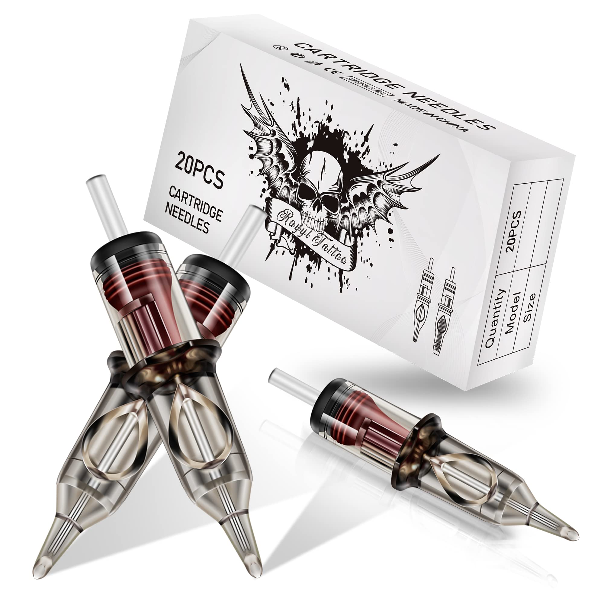 Tattoo Cartridge Needles - Rayyl 20pcs #10 Bugpin 7RL Round Liner Tattoo Needles Disposable Professional for Rotary Tattoo Pen Machine (1007RL) — image 1