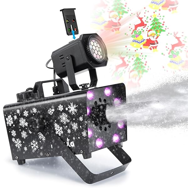 HAKUTA UPGRADED 800W SNOW MACHINE WITH 8 LED...