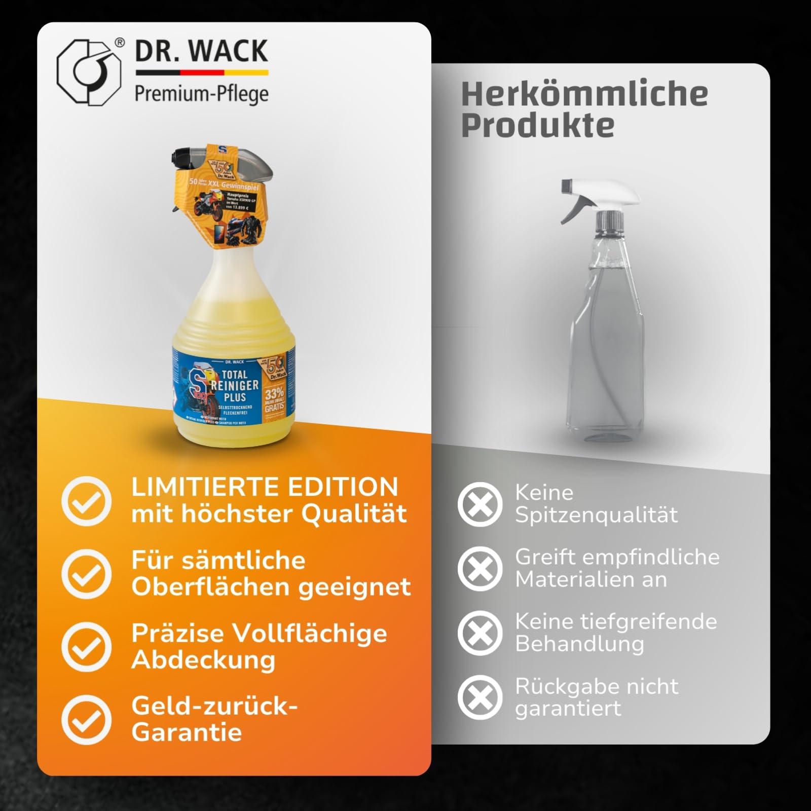 Dr. Wack - S100 Total Reiniger Plus 1000 ml (33% mehr Inhalt gratis) - Limited Edition - Motorrad-Reiniger mit Gel-Formel - Schonende Reinigung von Verschmutzungen - sehr ergiebig & reinigungskräftig 6