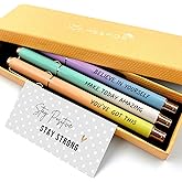 MESMOS 3pk 0.7mm Fine Point Gel Ink Pen Set, Boss Lady Inspirational Gifts for Women, Journaling Pens for Women, Gifts for Friends Female, Aesthetic Fancy Nice Black Gel Planner Pens