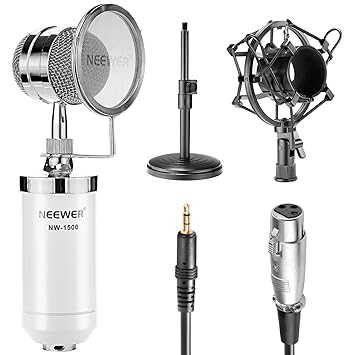【クリックで詳細表示】NEEWER NW-1500 放送＆録音コンデンサーマイク 3.5mm【並行輸入品】