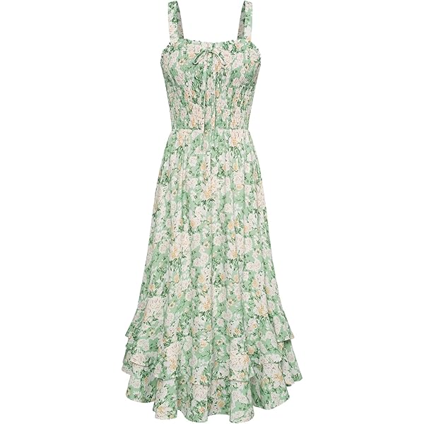 Amazon.com: Womens Gingham Dress One Shoulder Maxi Dress Elegant Cocktail  Party Dress Boho Tiered Swing Midi Summer Dress (Green, S) : Clothing,  Shoes & Jewelry