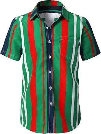 Urbancrews Mens Hipster Hip Hop Casualshort Sleeve Button Down Shirts At Amazon Men S Clothing Store