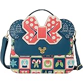 Loungefly Disney Mickey and Minnie Holiday Crossbody Bag
