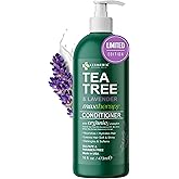 KESMEDIK Tea Tree Lavender Mint Conditioner, Moisturizing Conditioner for Coarse & Dry Damaged Hair, Hydrates & Soothes Itchy Dry Scalp, Detangles & Controls Frizz, 16 fl oz
