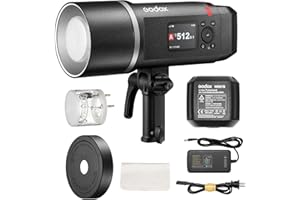 Godox AD600BM II AD600 BM II Outdoor Flash Strobe, Portable 600Ws 2.4G 1/8000 HSS Monolight, 0.01-1.9s Recycle, 40W LED Modeling Lamp, GODOX AD600BMII AD 600 BM II with Battery & Bowens Mount
