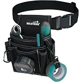 MELOTOUGH Electrician Tool Pouch with Belt Clip, 2 Inch Heavy Duty Work Belt Set for Men, Utility 13 Pockets Tool Pouch for Contractors &amp; Roofing, Adjustable Carpenter Organizer Set